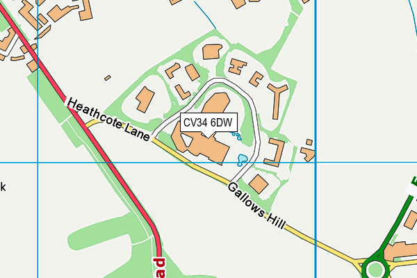 CV34 6DW map - OS VectorMap District (Ordnance Survey)