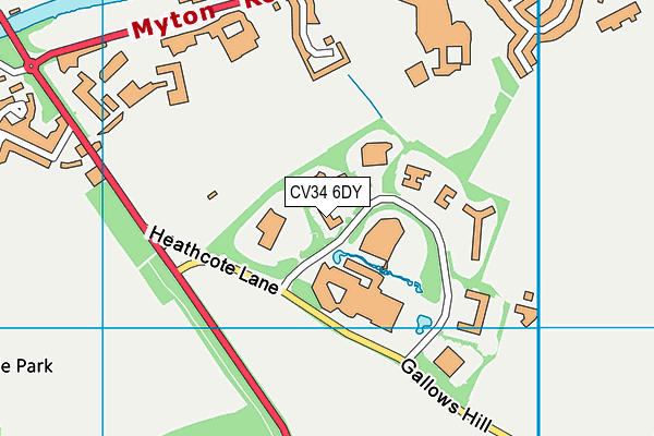 CV34 6DY map - OS VectorMap District (Ordnance Survey)