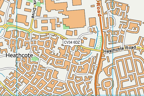 CV34 6DZ map - OS VectorMap District (Ordnance Survey)