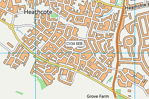 CV34 6EB map - OS VectorMap District (Ordnance Survey)