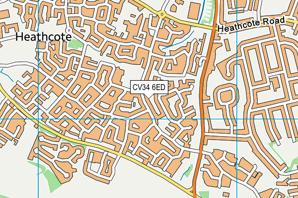 CV34 6ED map - OS VectorMap District (Ordnance Survey)