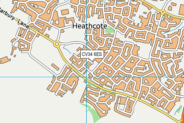 CV34 6ES map - OS VectorMap District (Ordnance Survey)