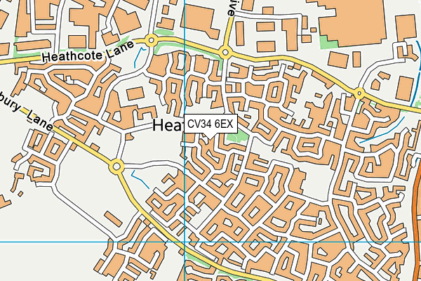CV34 6EX map - OS VectorMap District (Ordnance Survey)