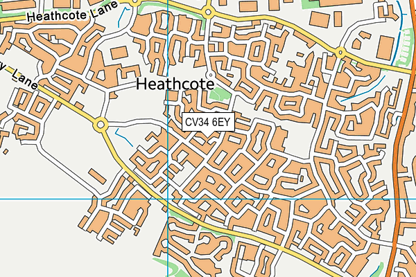 CV34 6EY map - OS VectorMap District (Ordnance Survey)