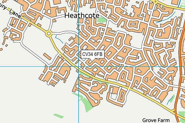 CV34 6FB map - OS VectorMap District (Ordnance Survey)