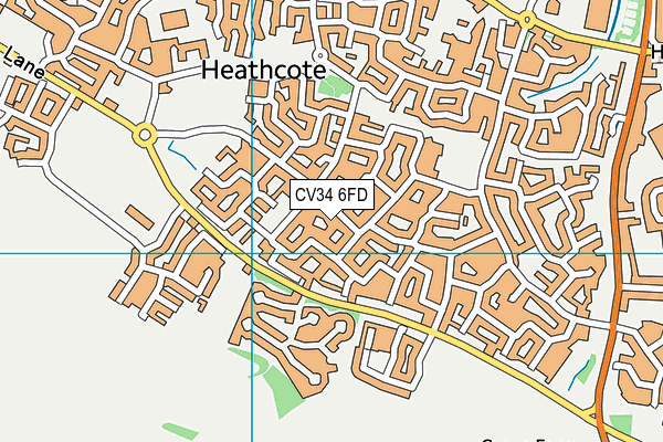 CV34 6FD map - OS VectorMap District (Ordnance Survey)