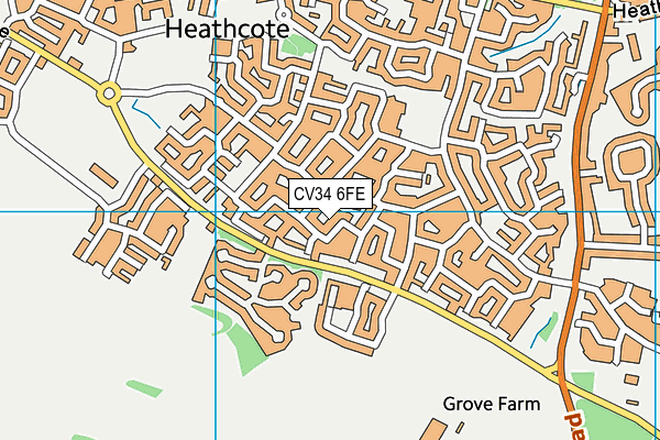 CV34 6FE map - OS VectorMap District (Ordnance Survey)