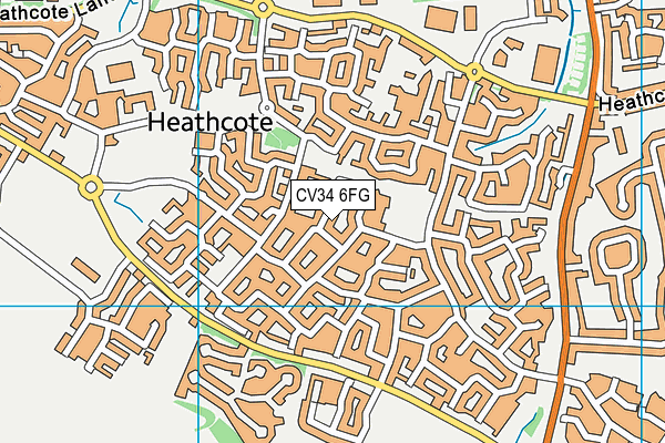 CV34 6FG map - OS VectorMap District (Ordnance Survey)