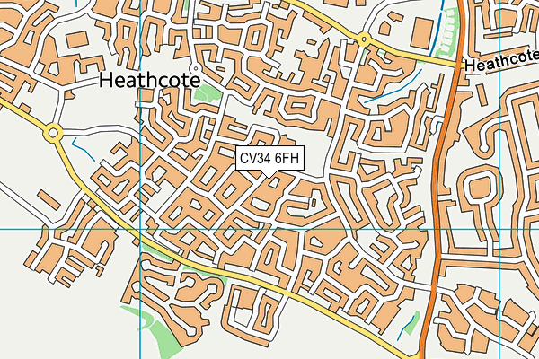 CV34 6FH map - OS VectorMap District (Ordnance Survey)