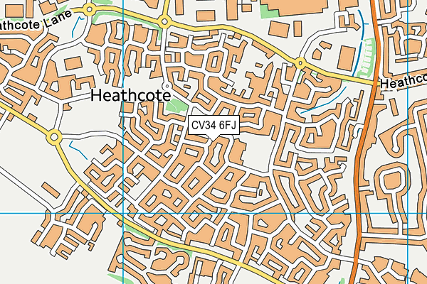 CV34 6FJ map - OS VectorMap District (Ordnance Survey)