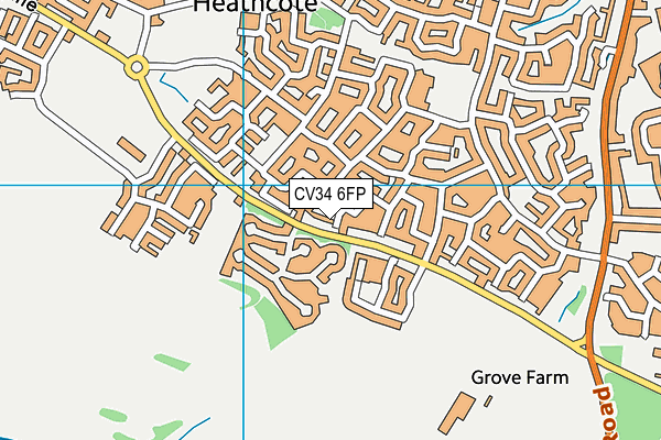 CV34 6FP map - OS VectorMap District (Ordnance Survey)