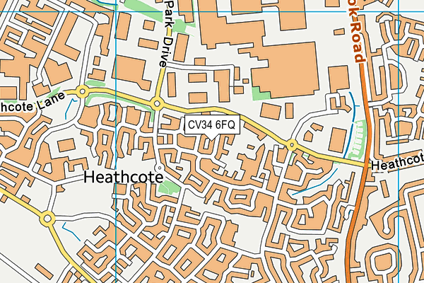 CV34 6FQ map - OS VectorMap District (Ordnance Survey)