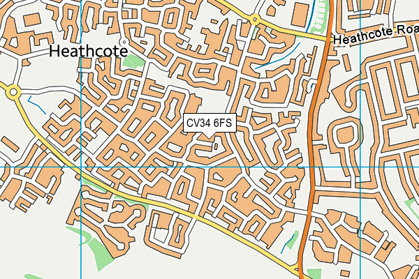 CV34 6FS map - OS VectorMap District (Ordnance Survey)