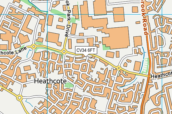 CV34 6FT map - OS VectorMap District (Ordnance Survey)