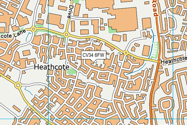 CV34 6FW map - OS VectorMap District (Ordnance Survey)
