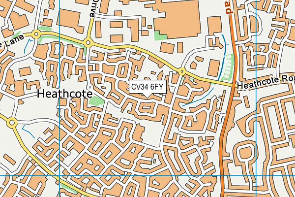 CV34 6FY map - OS VectorMap District (Ordnance Survey)