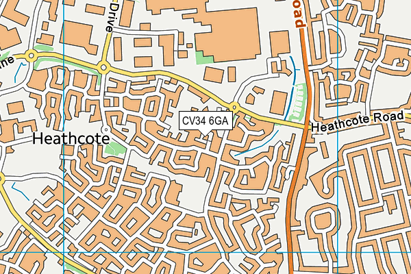 CV34 6GA map - OS VectorMap District (Ordnance Survey)