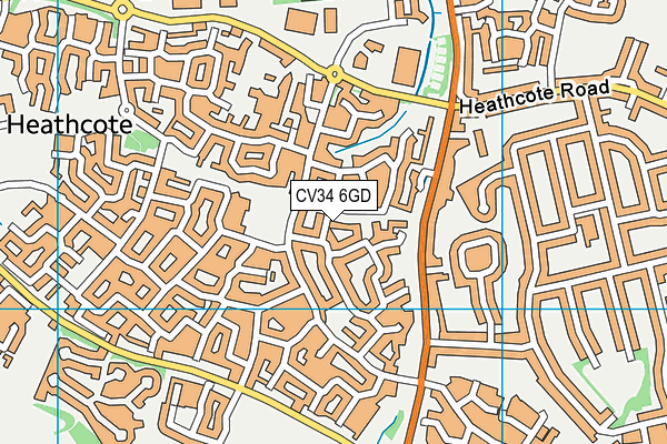 CV34 6GD map - OS VectorMap District (Ordnance Survey)