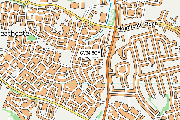CV34 6GF map - OS VectorMap District (Ordnance Survey)