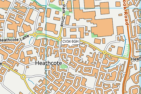 CV34 6GH map - OS VectorMap District (Ordnance Survey)