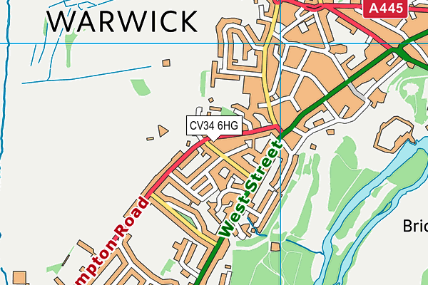 CV34 6HG map - OS VectorMap District (Ordnance Survey)