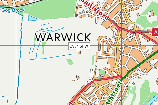 Warwick Golf Centre map (CV34 6HW) - OS VectorMap District (Ordnance Survey)
