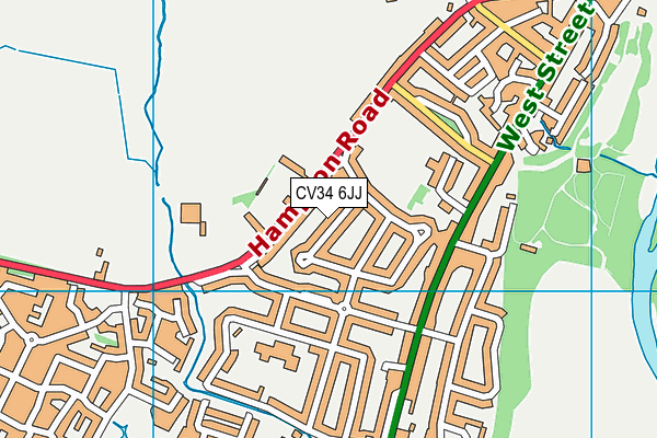 CV34 6JJ map - OS VectorMap District (Ordnance Survey)