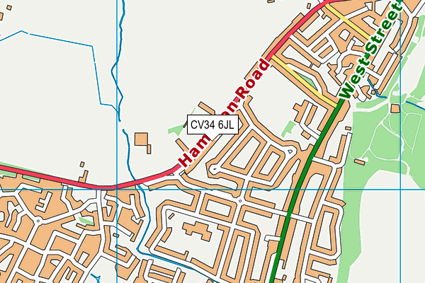 CV34 6JL map - OS VectorMap District (Ordnance Survey)
