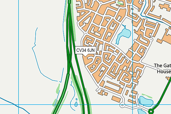 CV34 6JN map - OS VectorMap District (Ordnance Survey)