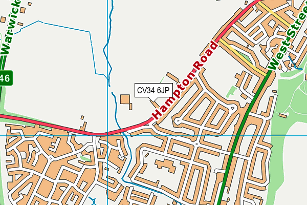 CV34 6JP map - OS VectorMap District (Ordnance Survey)