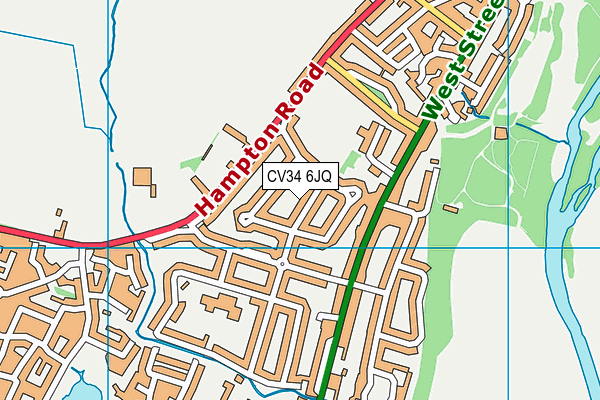 CV34 6JQ map - OS VectorMap District (Ordnance Survey)