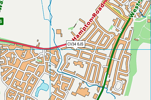 CV34 6JS map - OS VectorMap District (Ordnance Survey)