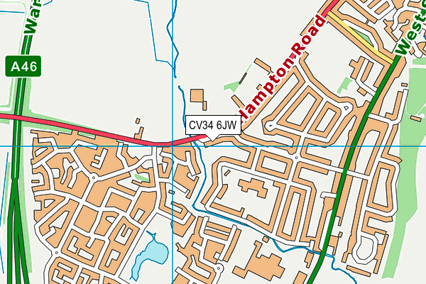 CV34 6JW map - OS VectorMap District (Ordnance Survey)