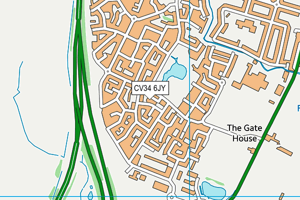 CV34 6JY map - OS VectorMap District (Ordnance Survey)