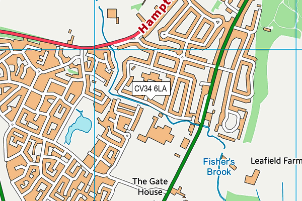 CV34 6LA map - OS VectorMap District (Ordnance Survey)