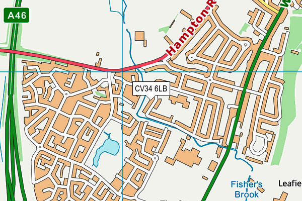 CV34 6LB map - OS VectorMap District (Ordnance Survey)