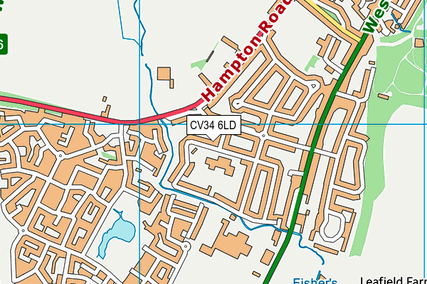 Newburgh Primary School map (CV34 6LD) - OS VectorMap District (Ordnance Survey)