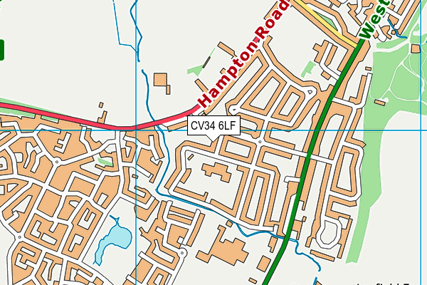 CV34 6LF map - OS VectorMap District (Ordnance Survey)