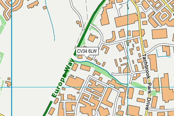 CV34 6LW map - OS VectorMap District (Ordnance Survey)