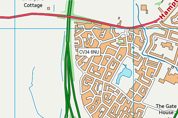 CV34 6NU map - OS VectorMap District (Ordnance Survey)