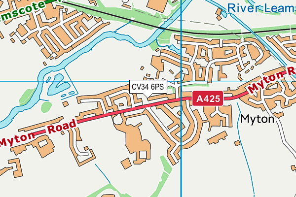 Warwickshire County Council Sports Ground map (CV34 6PS) - OS VectorMap District (Ordnance Survey)
