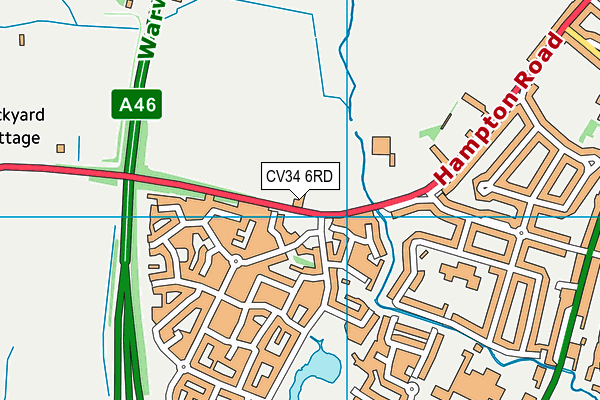 CV34 6RD map - OS VectorMap District (Ordnance Survey)