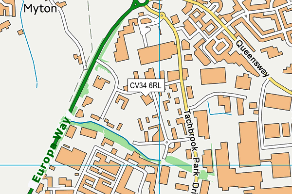 CV34 6RL map - OS VectorMap District (Ordnance Survey)