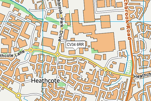 CV34 6RR map - OS VectorMap District (Ordnance Survey)