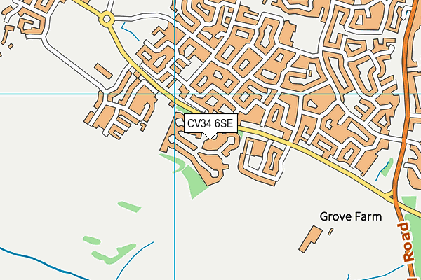 CV34 6SE map - OS VectorMap District (Ordnance Survey)