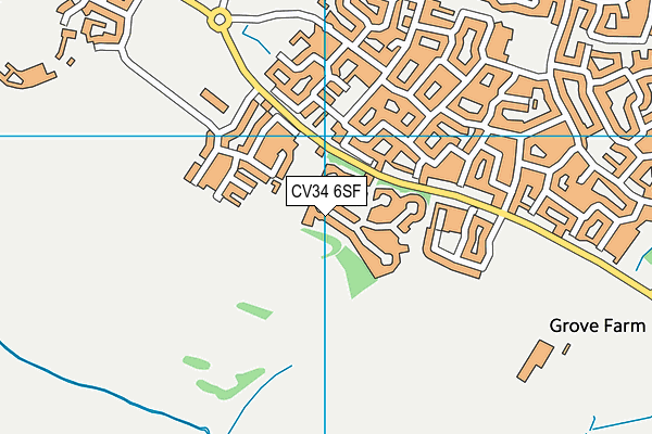CV34 6SF map - OS VectorMap District (Ordnance Survey)