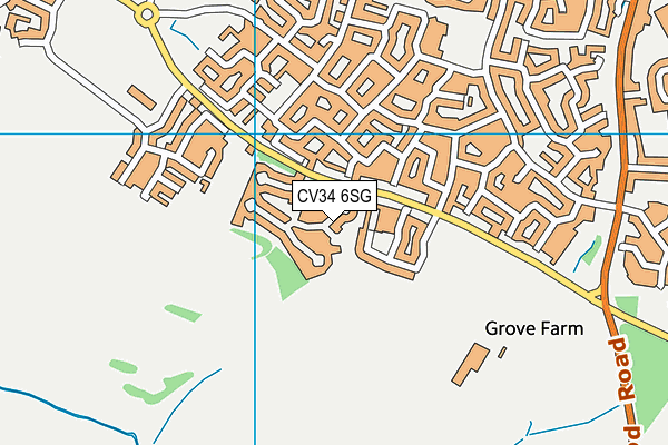 CV34 6SG map - OS VectorMap District (Ordnance Survey)