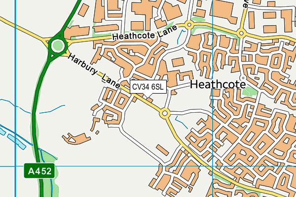 CV34 6SL map - OS VectorMap District (Ordnance Survey)