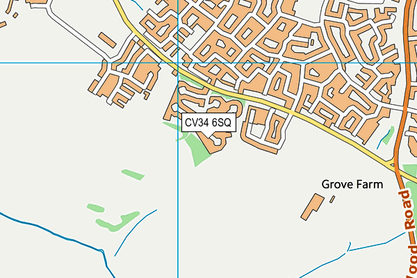 CV34 6SQ map - OS VectorMap District (Ordnance Survey)