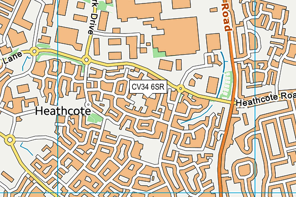 CV34 6SR map - OS VectorMap District (Ordnance Survey)